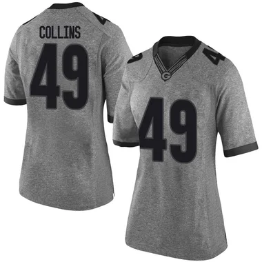 Women's Limited Luke Collins Georgia Bulldogs Football College Jersey - Gray