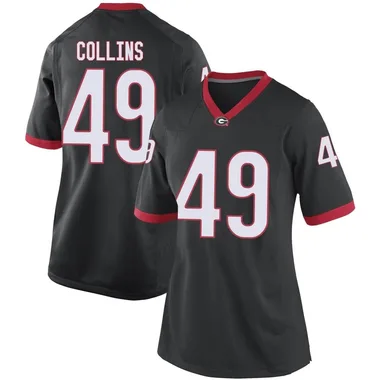 Women's Replica Luke Collins Georgia Bulldogs Football College Jersey - Black