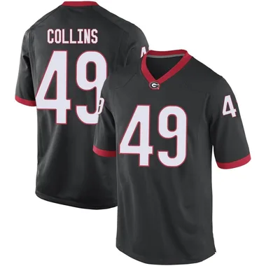 Youth Game Luke Collins Georgia Bulldogs Football College Jersey - Black